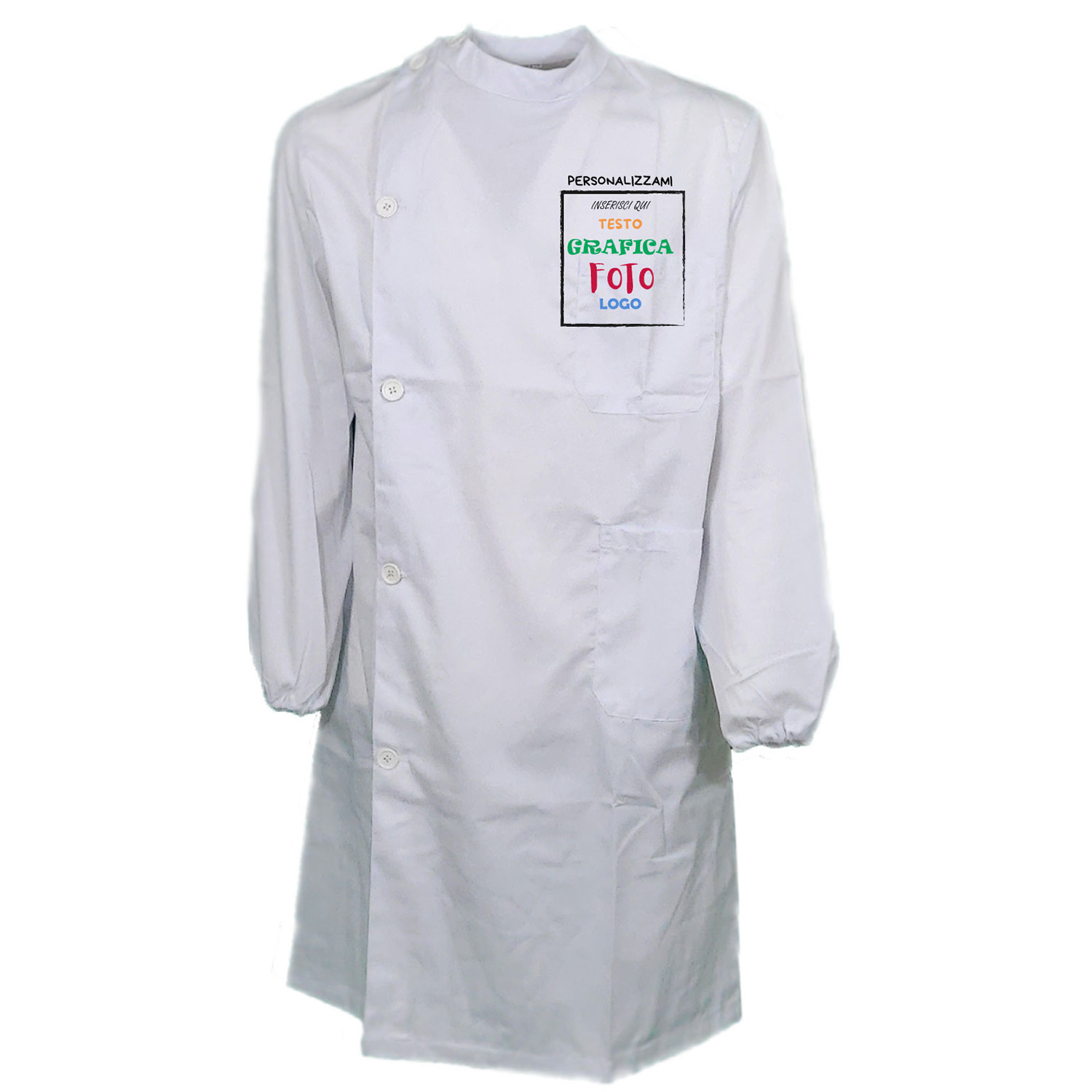 Casacca camice da uomo per dentista odontoiatra taglie da XS a XL made in italy personalizzazione inclusa
