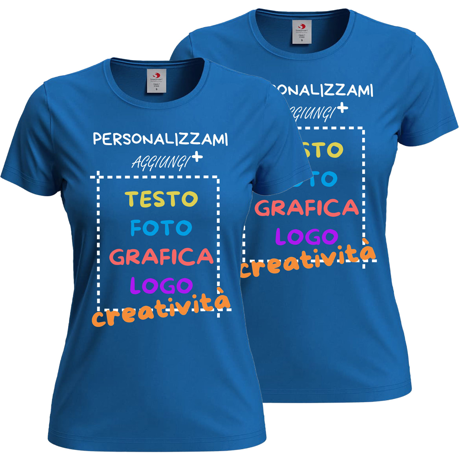 2x 100% Baumwolle Rundhalsausschnitt Frauen Kurzarm T-Shirt verschiedene Farben von NEVRBS bis 3 NEVRL Direktdruck auf Stoff oder DFT anpassen mit Ihrem Logo