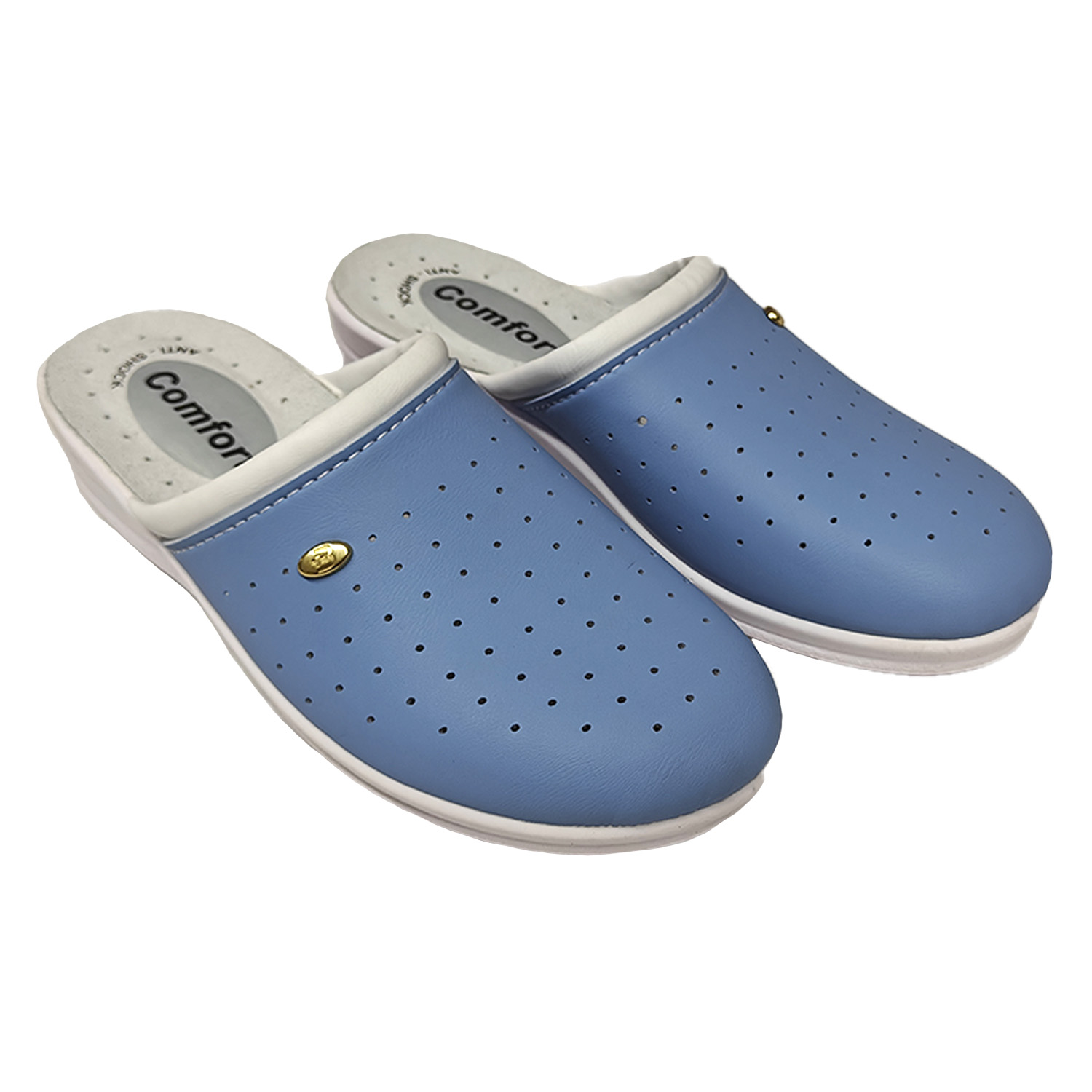 Ciabatte pantofole sanitarie donna suola zoccoli antiscivolo sabot pelle morbide vari colori