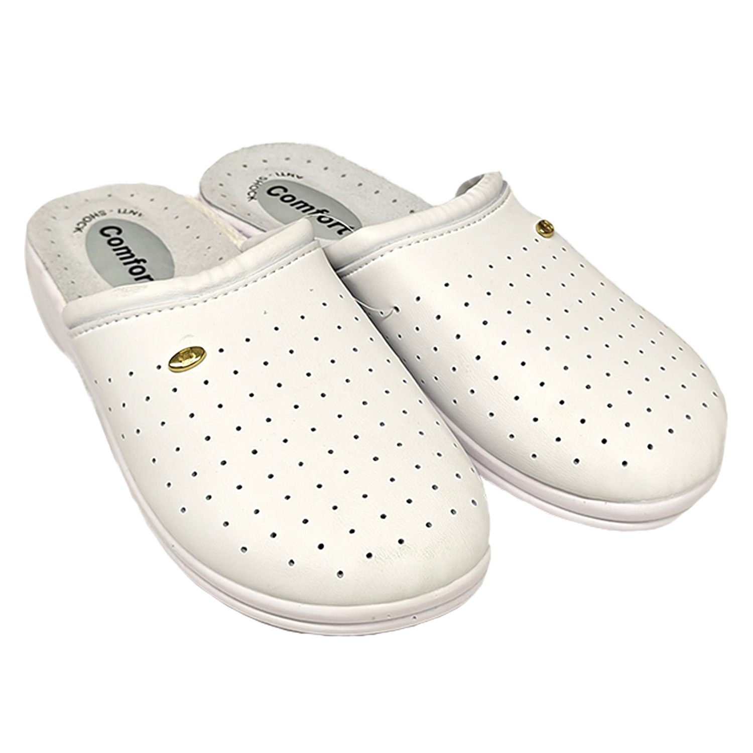 Ciabatte pantofole sanitarie donna suola zoccoli antiscivolo sabot pelle morbide vari colori