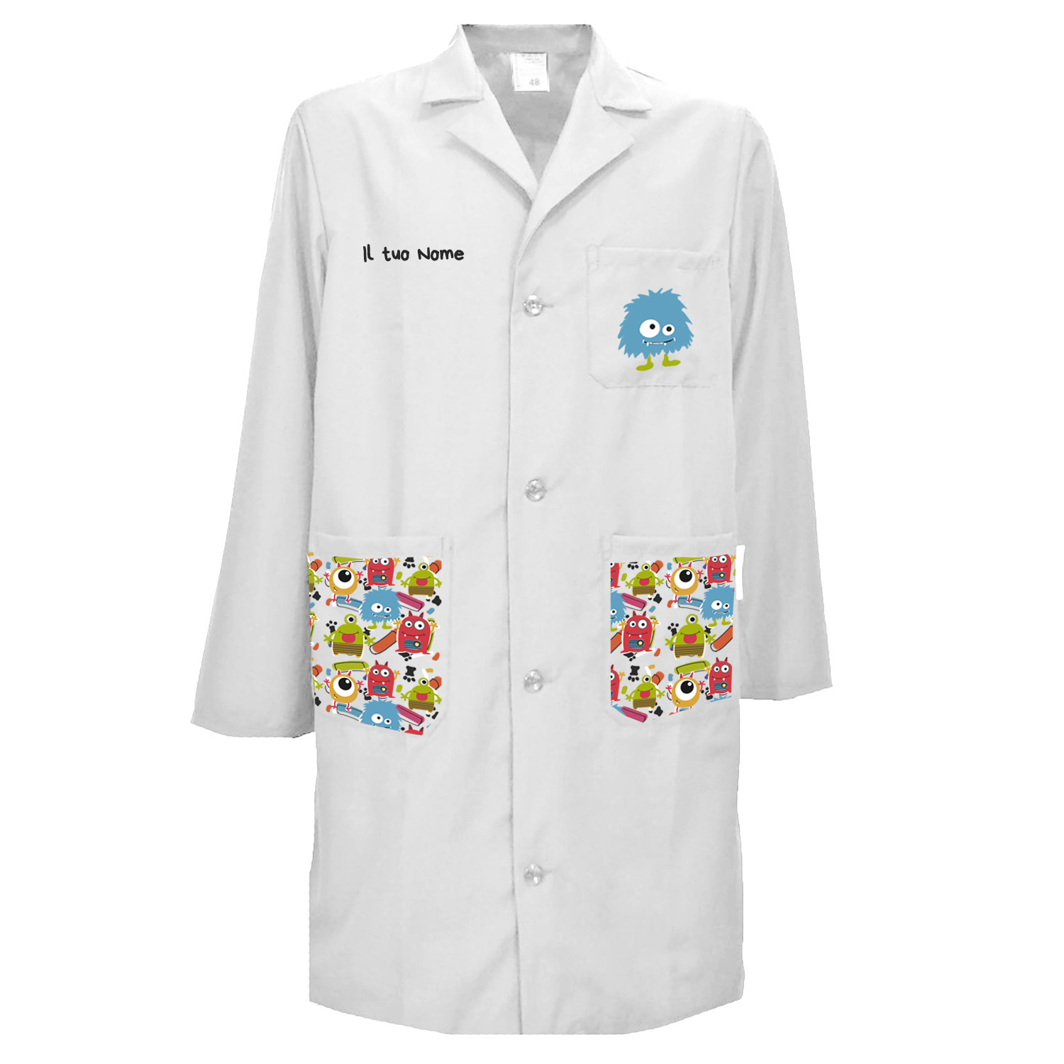 Camice uomo pediatra clownterapy veterinario bambini abbigliamento pediatrico