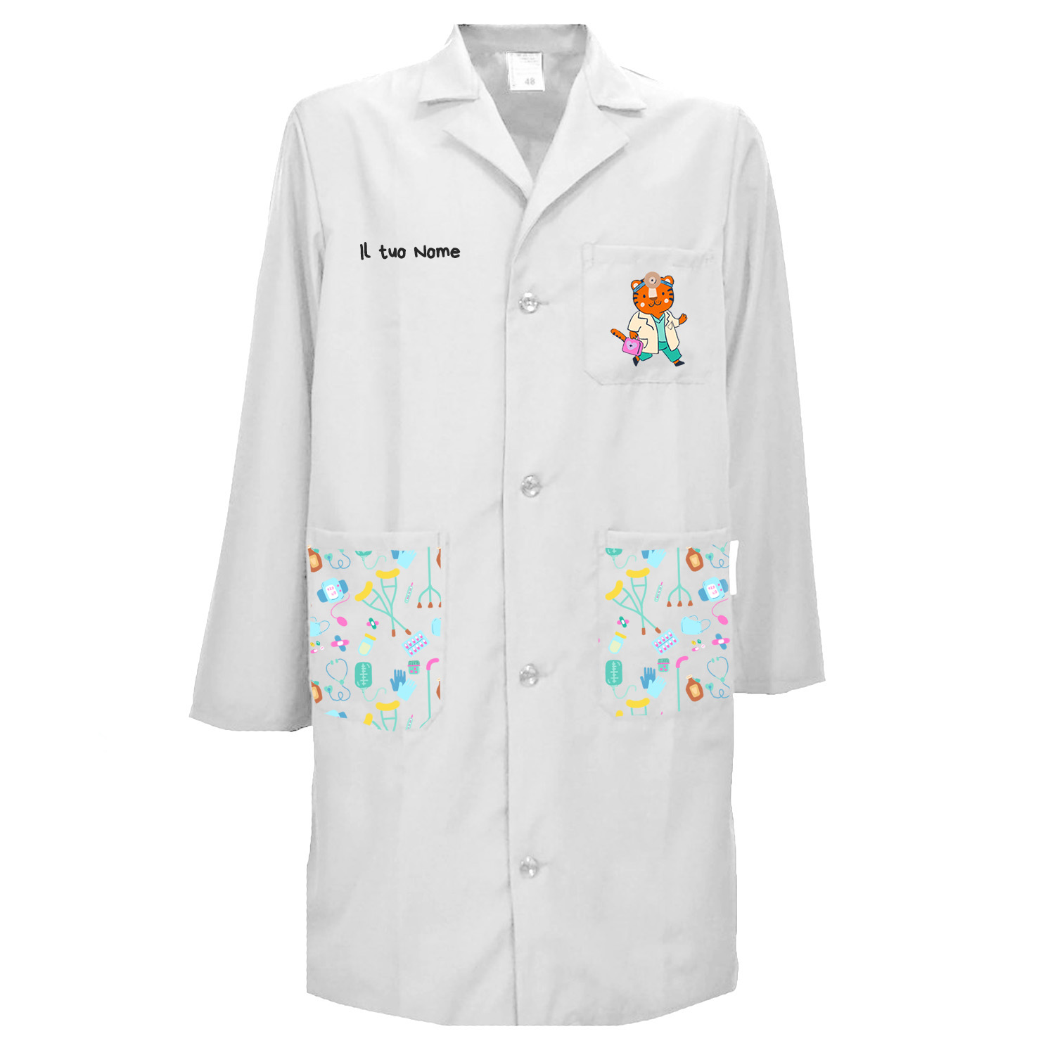 Camice uomo pediatra clownterapy veterinario bambini abbigliamento pediatrico