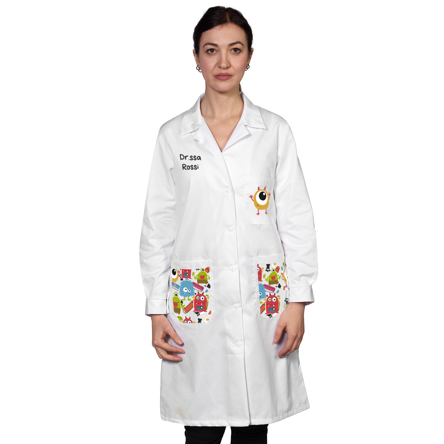 Camice donna pediatra veterinaria sanitario ospedaliero bambini clinica clownterapia