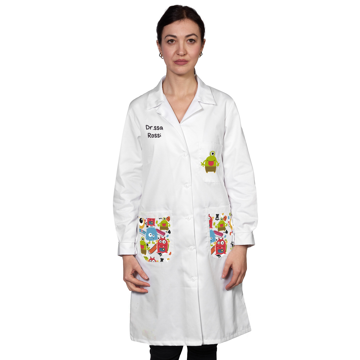 Camice donna pediatra veterinaria sanitario ospedaliero bambini clinica clownterapia