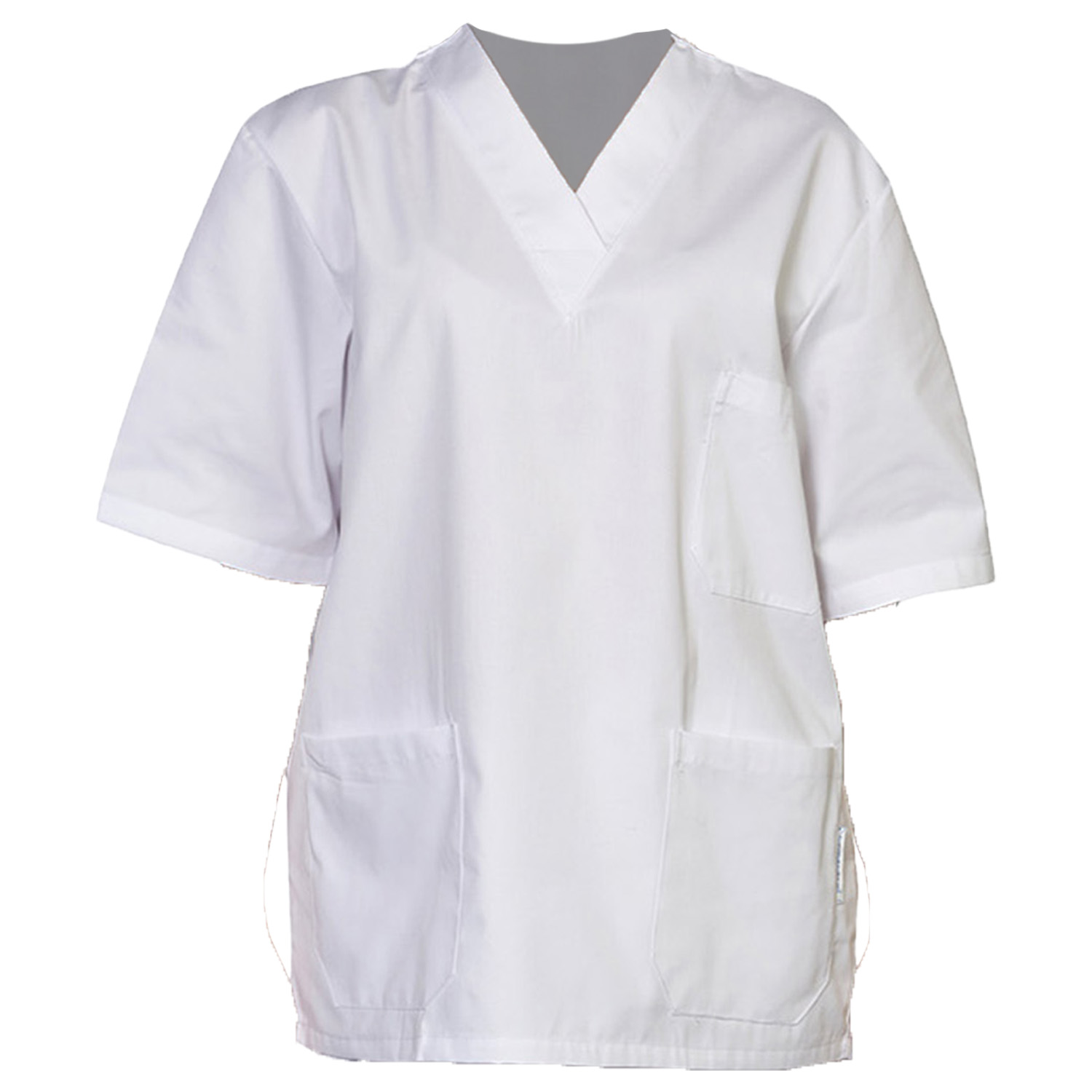 Casacca ospedaliera in cotone scollo V dottore infermiere veri colori cotone - Personalizzabile con il tuo logo