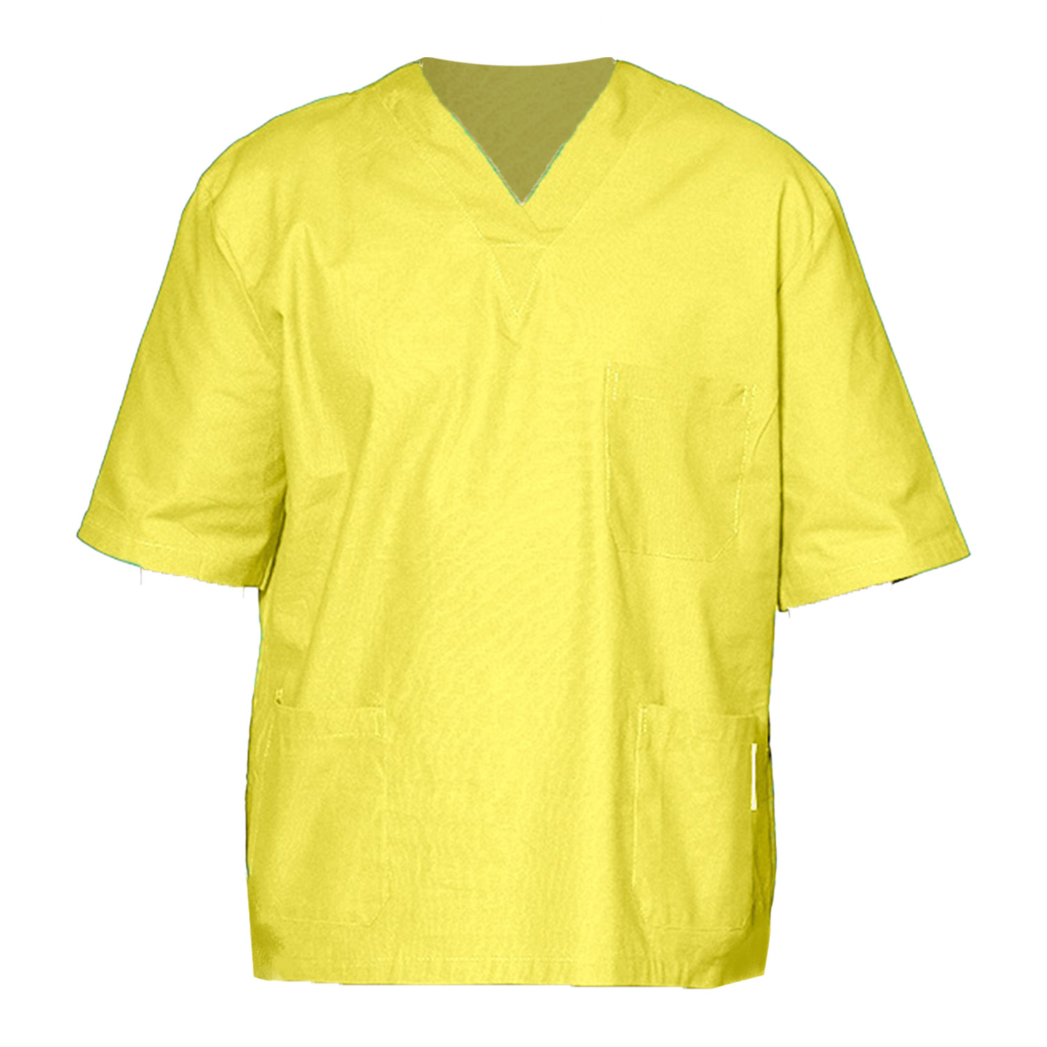 Casacca ospedaliera in cotone scollo V dottore infermiere veri colori cotone - Personalizzabile con il tuo logo