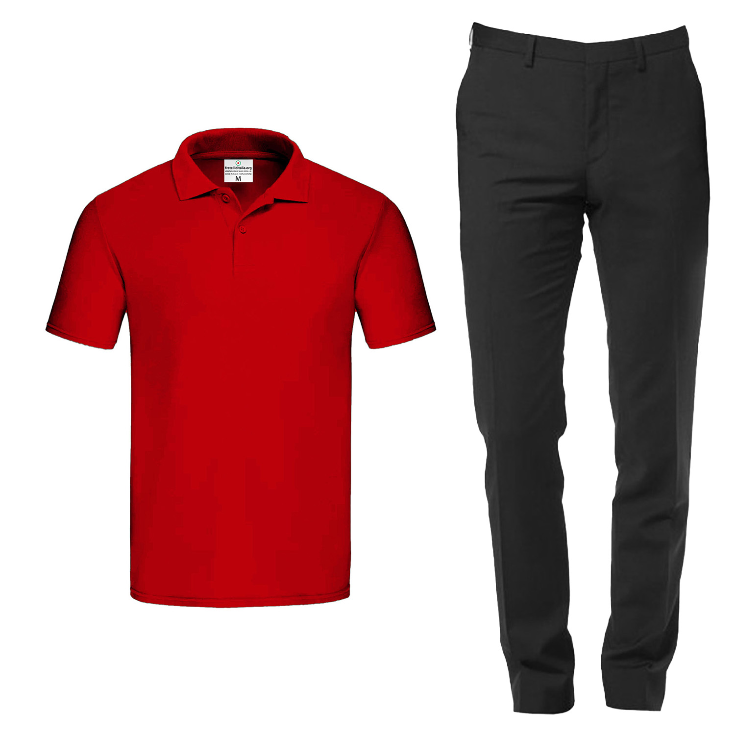 Uniforme per Facchino e Bagagista con Polo e Pantalone Personalizzabile con Nome e Logo