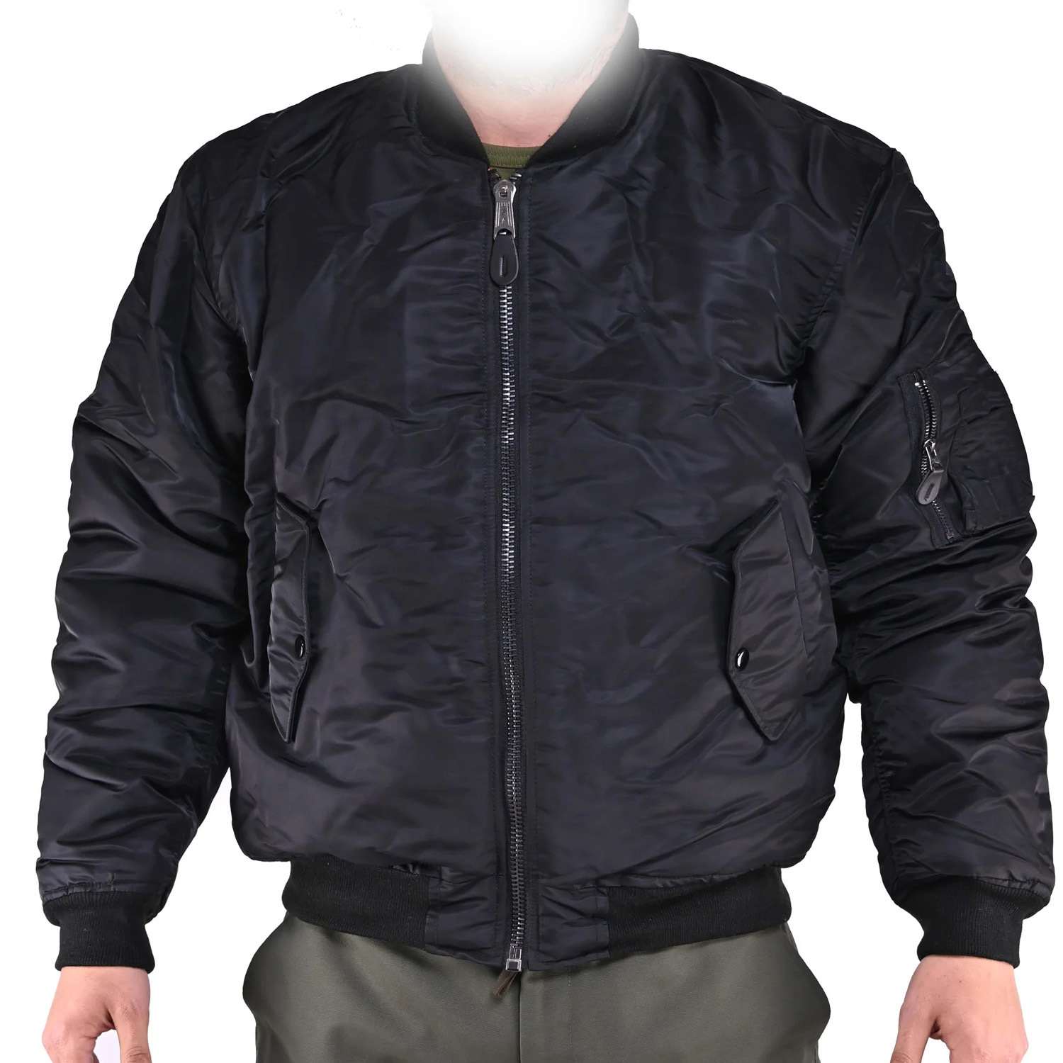 Bomber giubbotto giubbino imbottito antivento Due tasche anteriori caccia uomo