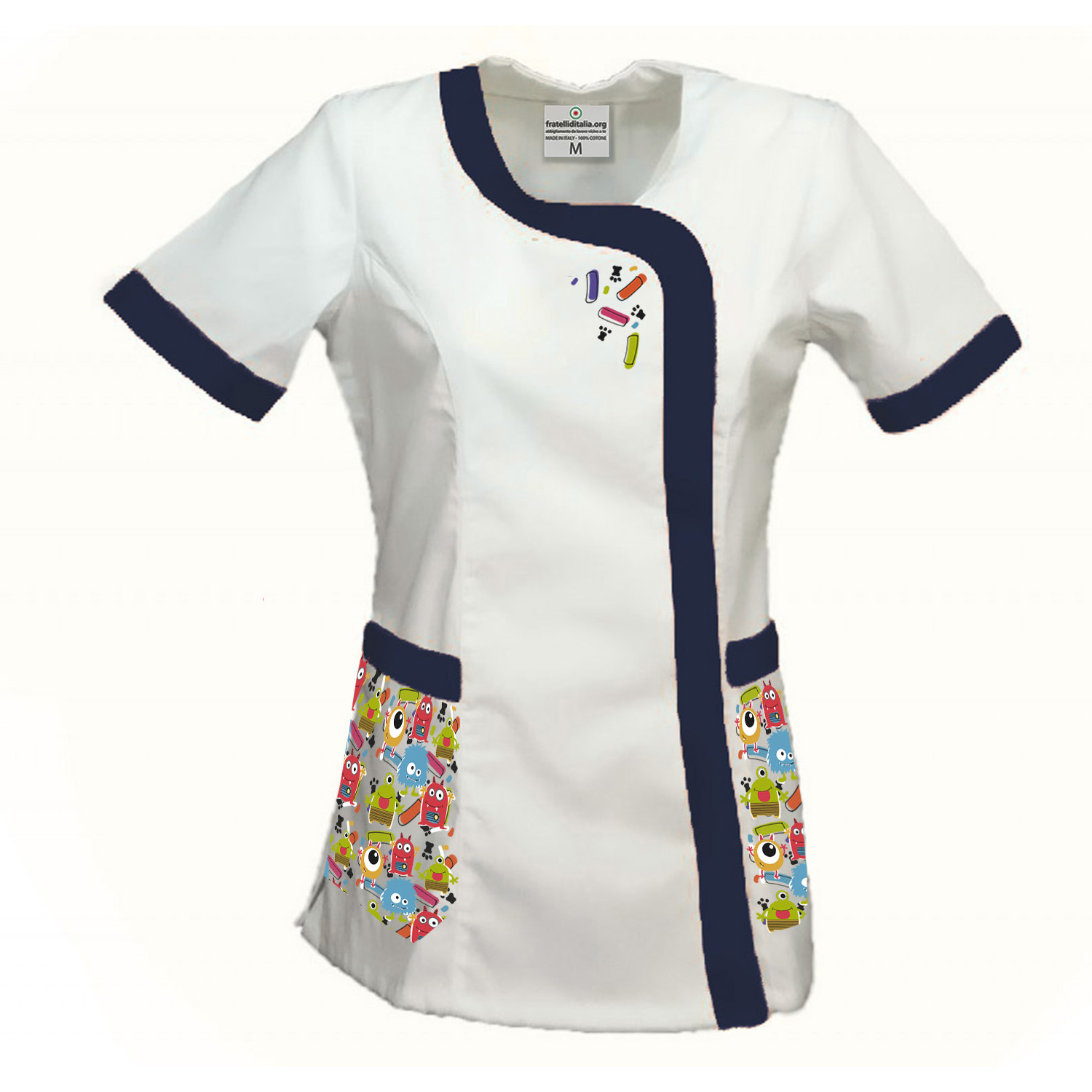 Bata para Maestra de Infantil y Primaria con Estampado