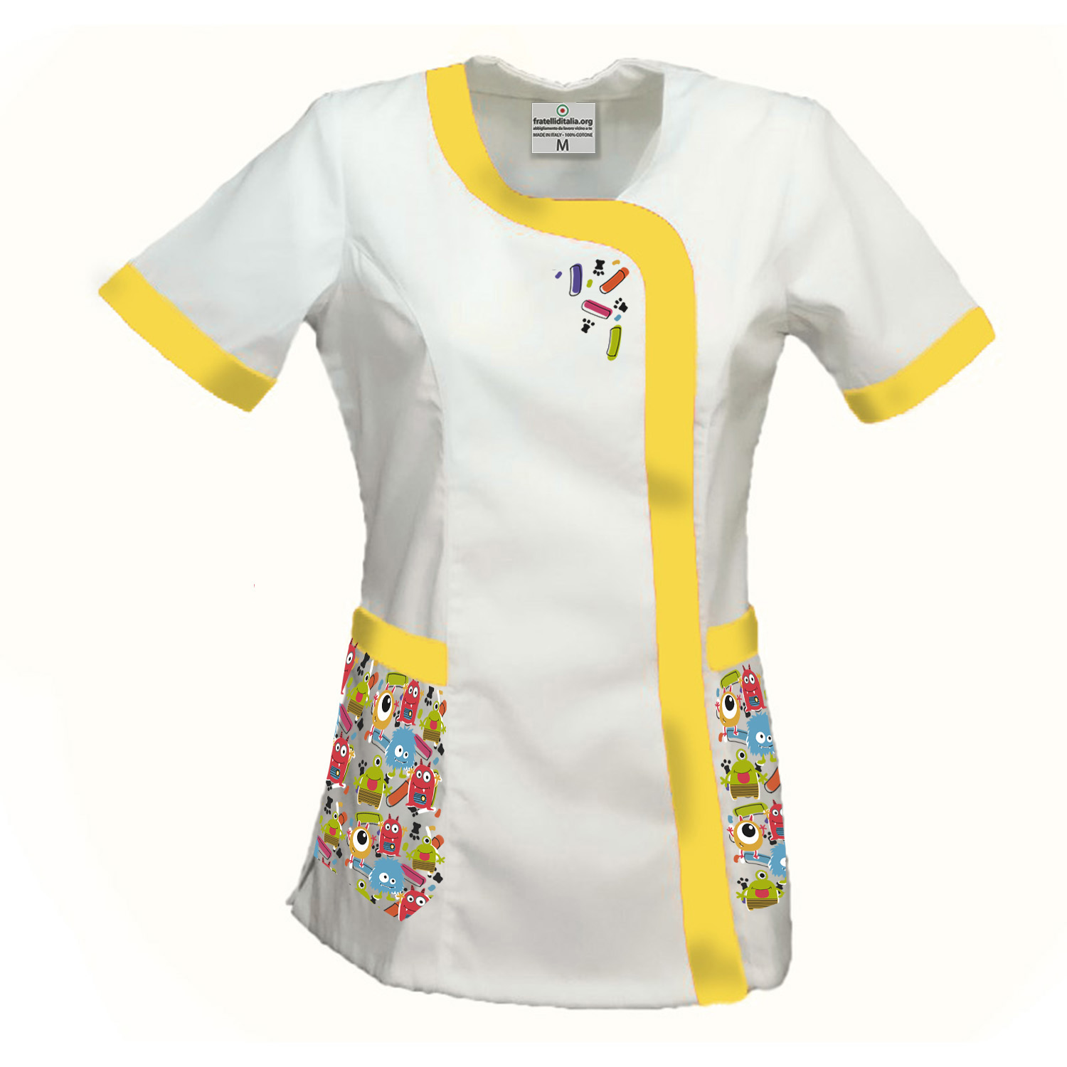 Bata para Maestra de Infantil y Primaria con Estampado