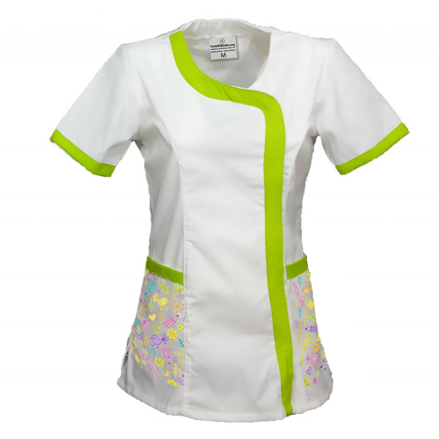 Bata para Maestra de Infantil y Primaria con Estampado