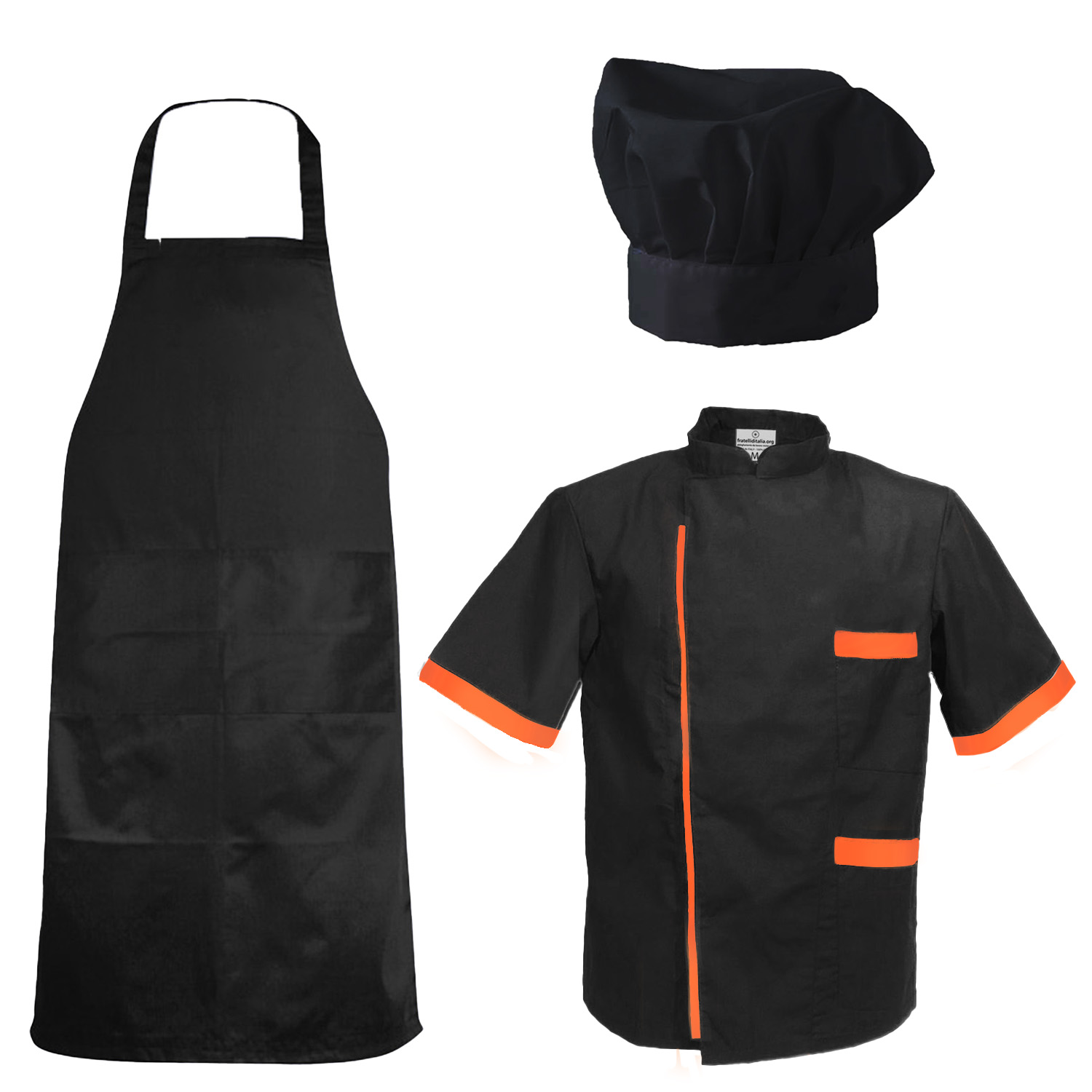 Kit Divisa Cuoco Personalizzabile per Cucina o Scuola Alberghiera: Grembiule, Cappello e Giacca Estiva