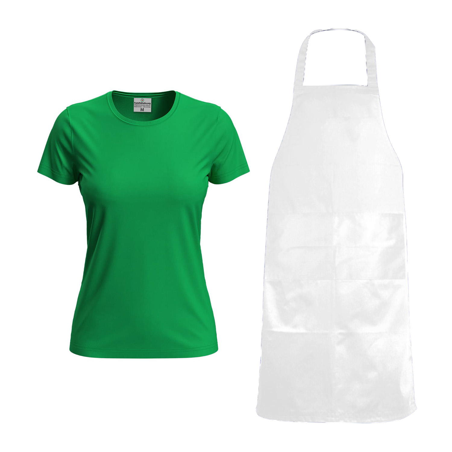 Kit Donna per Toelettatori con t-shirt vari colori e taglie e Grembiule in PVC impermeabile made in italy