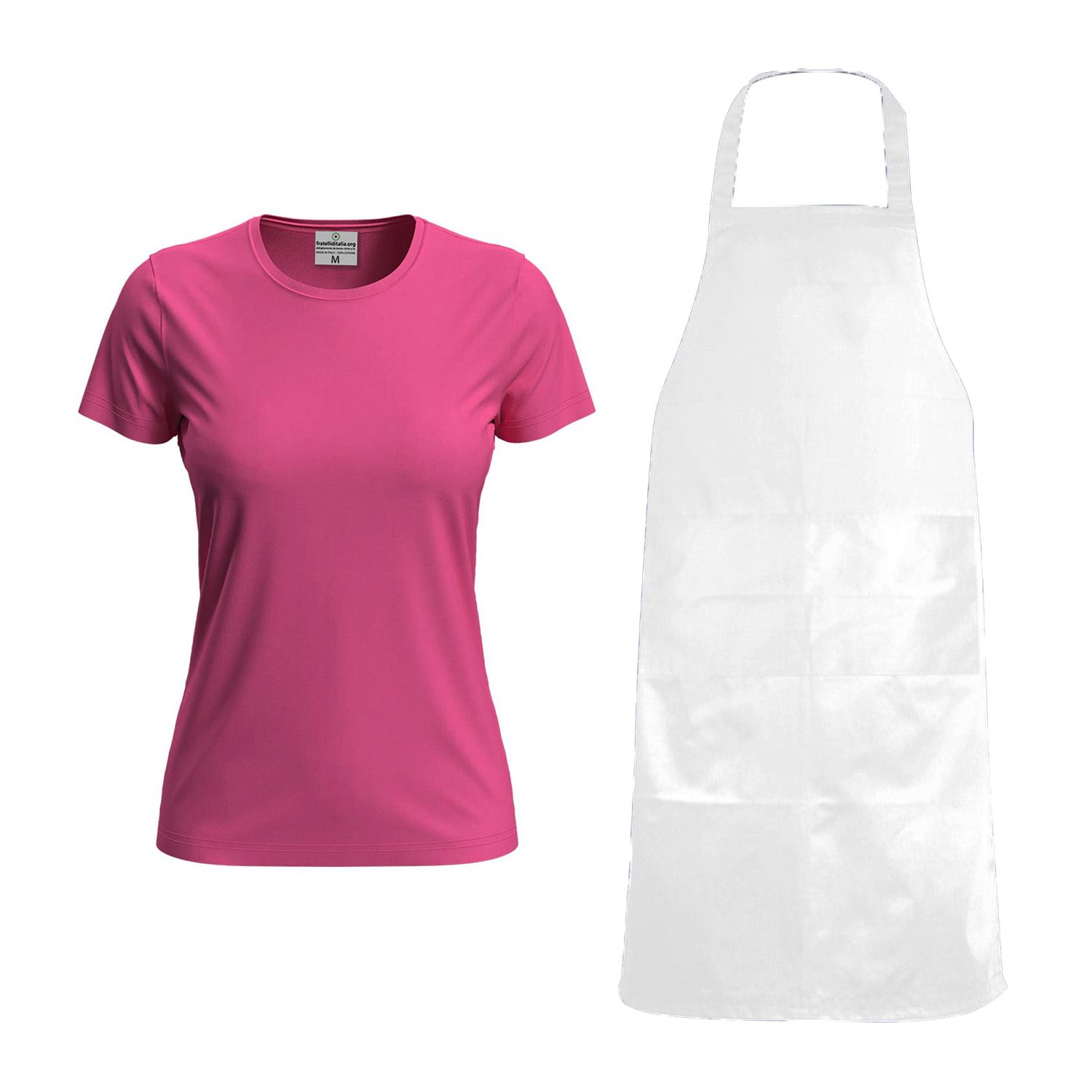 Kit Donna per Toelettatori con t-shirt vari colori e taglie e Grembiule in PVC impermeabile made in italy