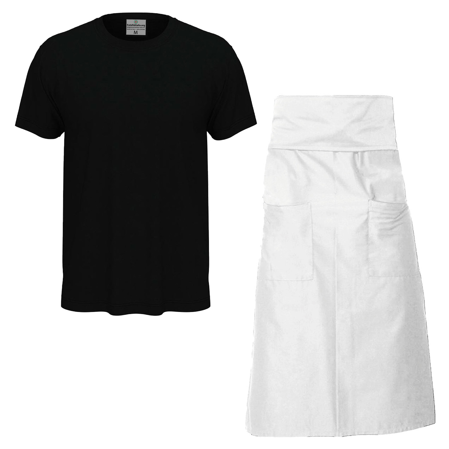 Kit avec carte de vœux et t-shirt pour barman et chambre - Personnalisé avec logo et nom