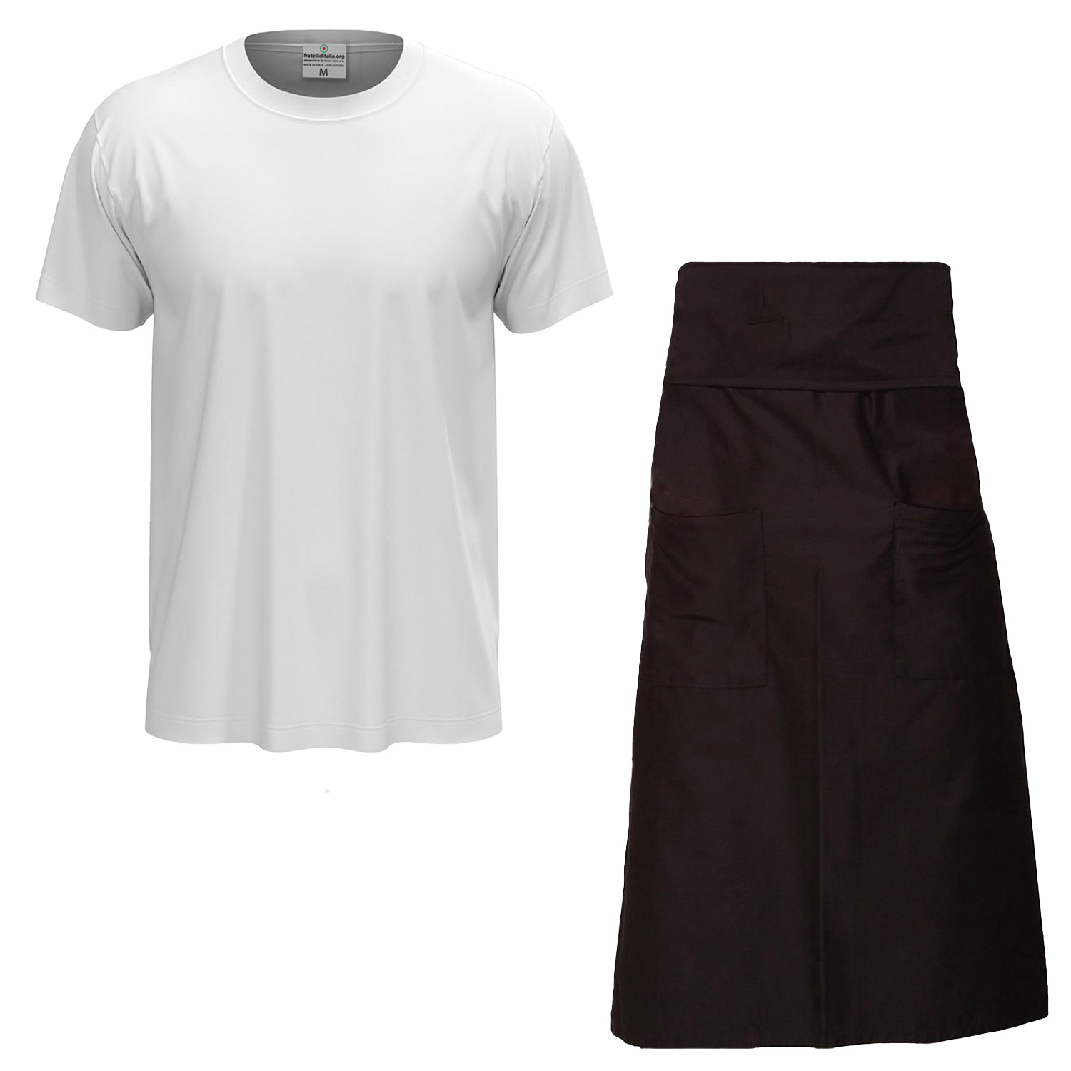 Kit avec carte de vœux et t-shirt pour barman et chambre - Personnalisé avec logo et nom