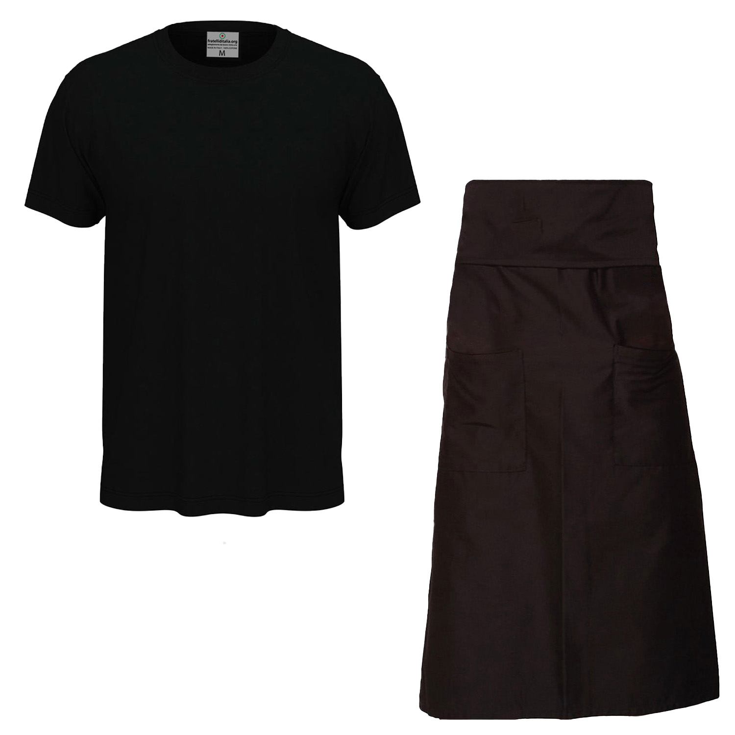 Kit avec carte de vœux et t-shirt pour barman et chambre - Personnalisé avec logo et nom