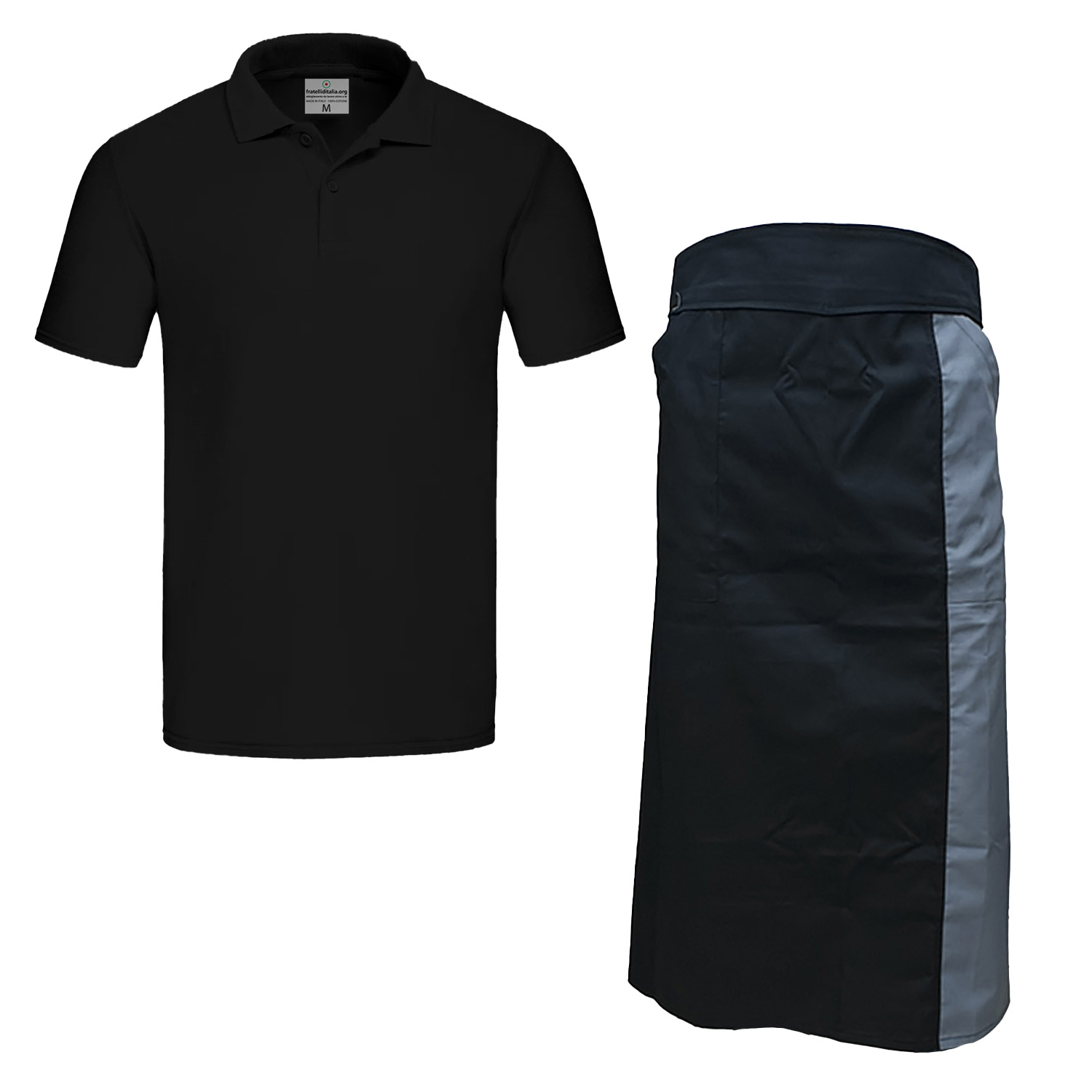 Apron and Polo Shirt Kit for Barista and Waiter - Customizable with Logo and Name