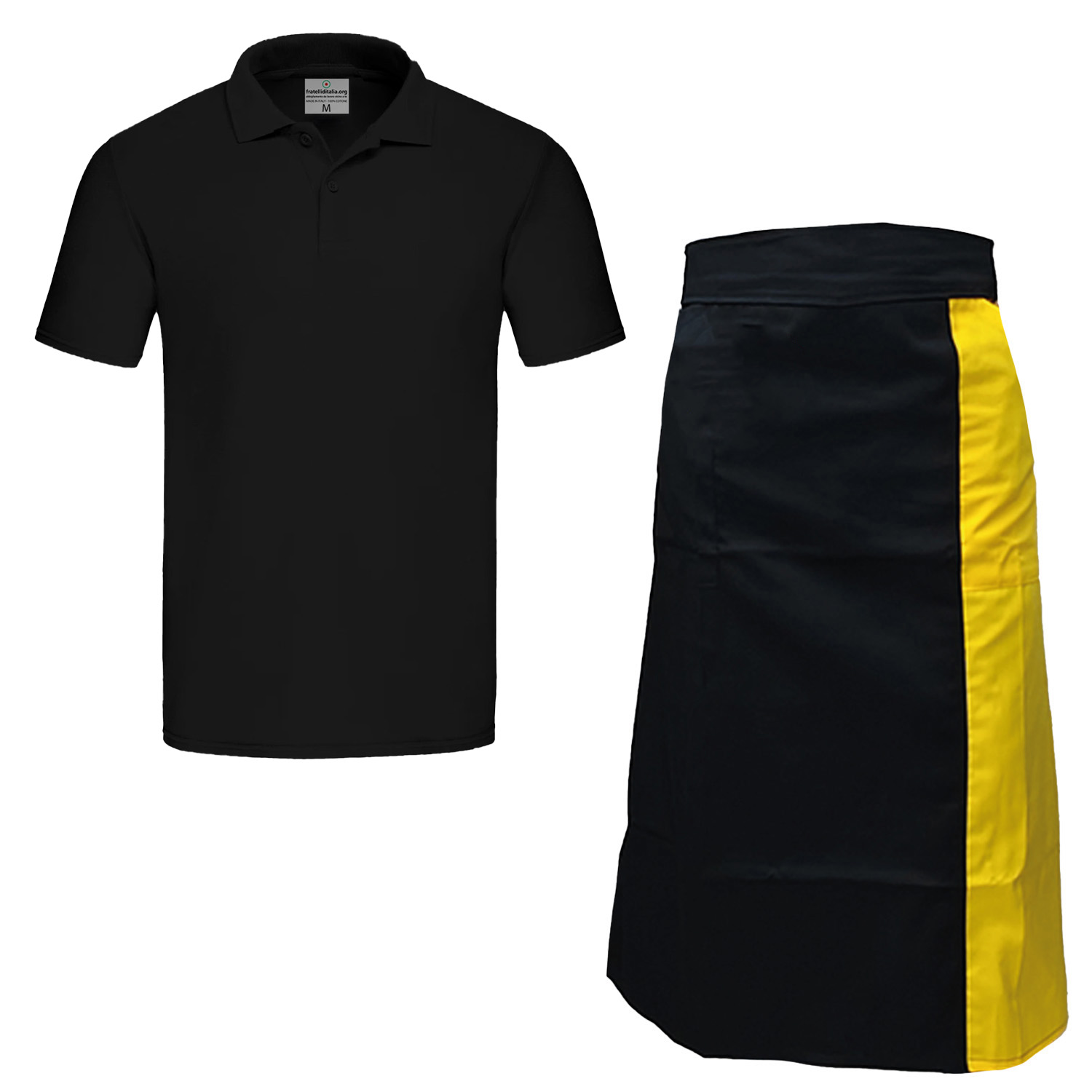 Apron and Polo Shirt Kit for Barista and Waiter - Customizable with Logo and Name