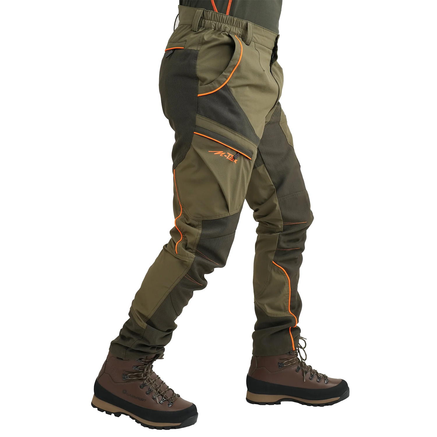 Pantalone pantaloni caccia ergonomici Rinforzi in tessuto tecnico elasticizzato