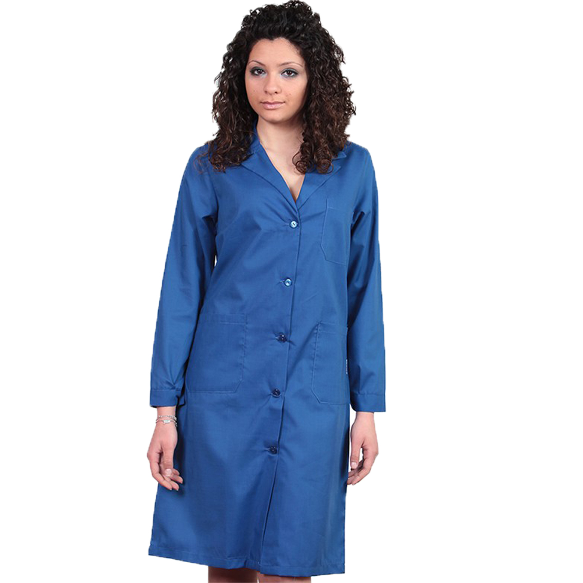 Camice classico taglie forti large donna bottoni abiti lavoro cotone maestra - Personalizzabile con il tuo logo