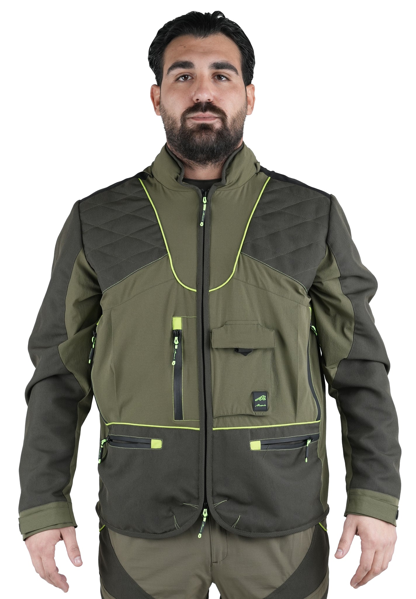 Giacca giubbino ergonomica comoda e funzionale poliammide micro-ripstop elasticizzato caccia