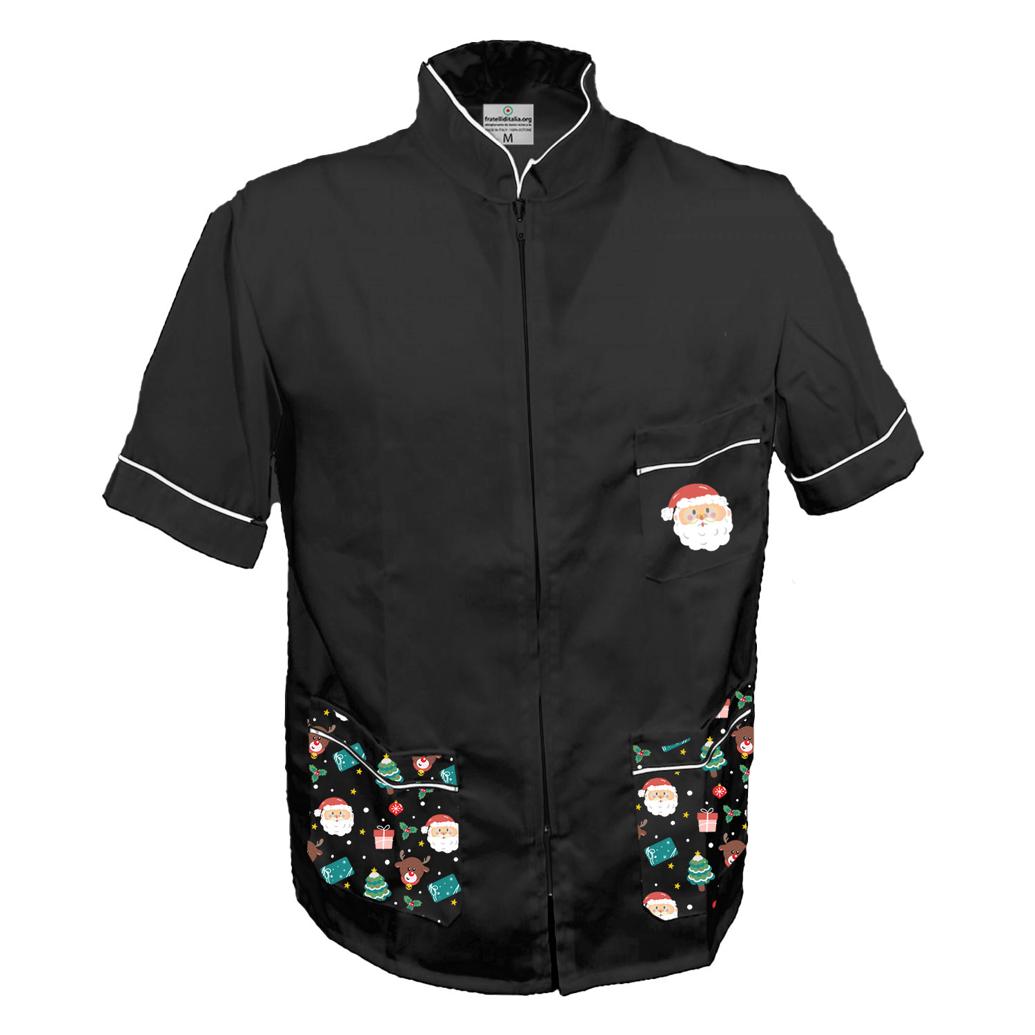 Casacca giacca Natalizia barbiere lavoro Natale centro estetico parrucchiere uomo tolettatore