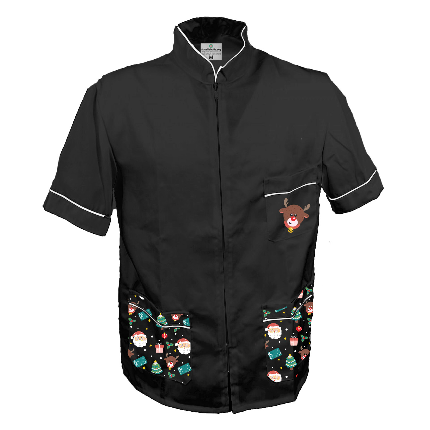 Casacca giacca Natalizia barbiere lavoro Natale centro estetico parrucchiere uomo tolettatore