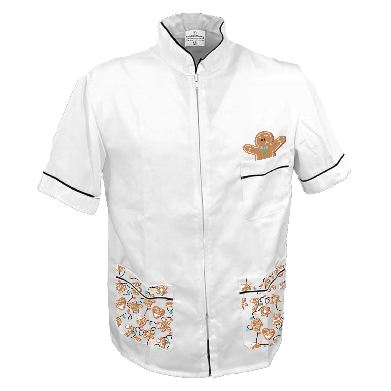 Casacca giacca Natalizia barbiere lavoro Natale centro estetico parrucchiere uomo tolettatore