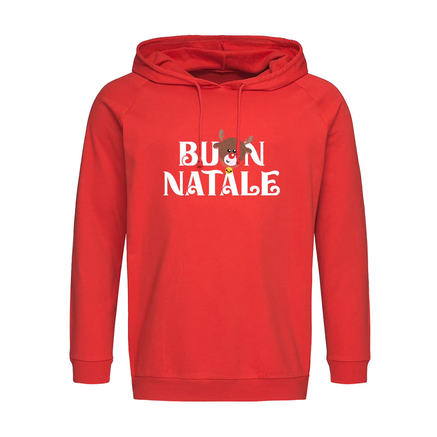 Felpa unisex con cappuccio maglione tema NATALE abbigliamento taglie forti Comoda natalizia