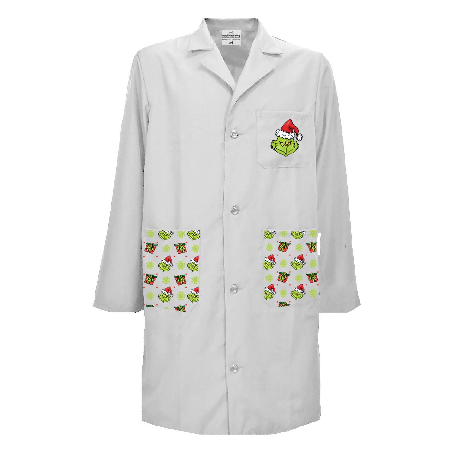 Camice Natalizio uomo pediatra clownterapy veterinario bambini abbigliamento pediatrico dottore Natale