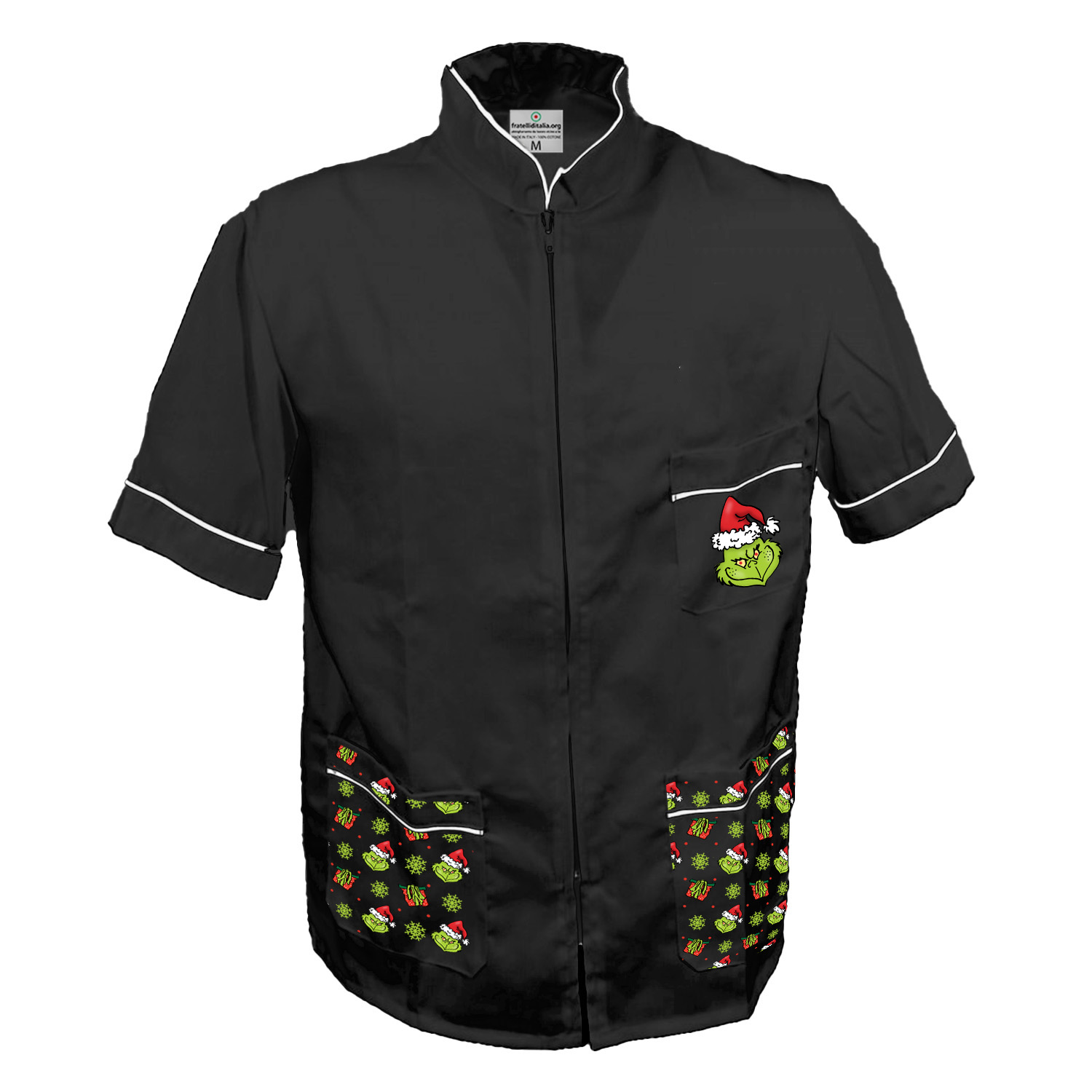 Casacca giacca Natalizia barbiere lavoro Natale centro estetico parrucchiere uomo tolettatore