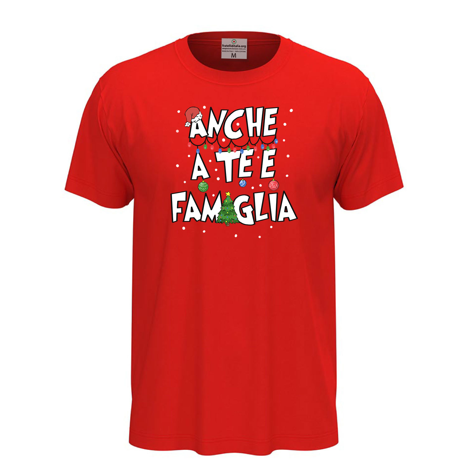 T-shirt maglietta mezza manica stampa natalizia abiti Natale uomo donna regalo cotone