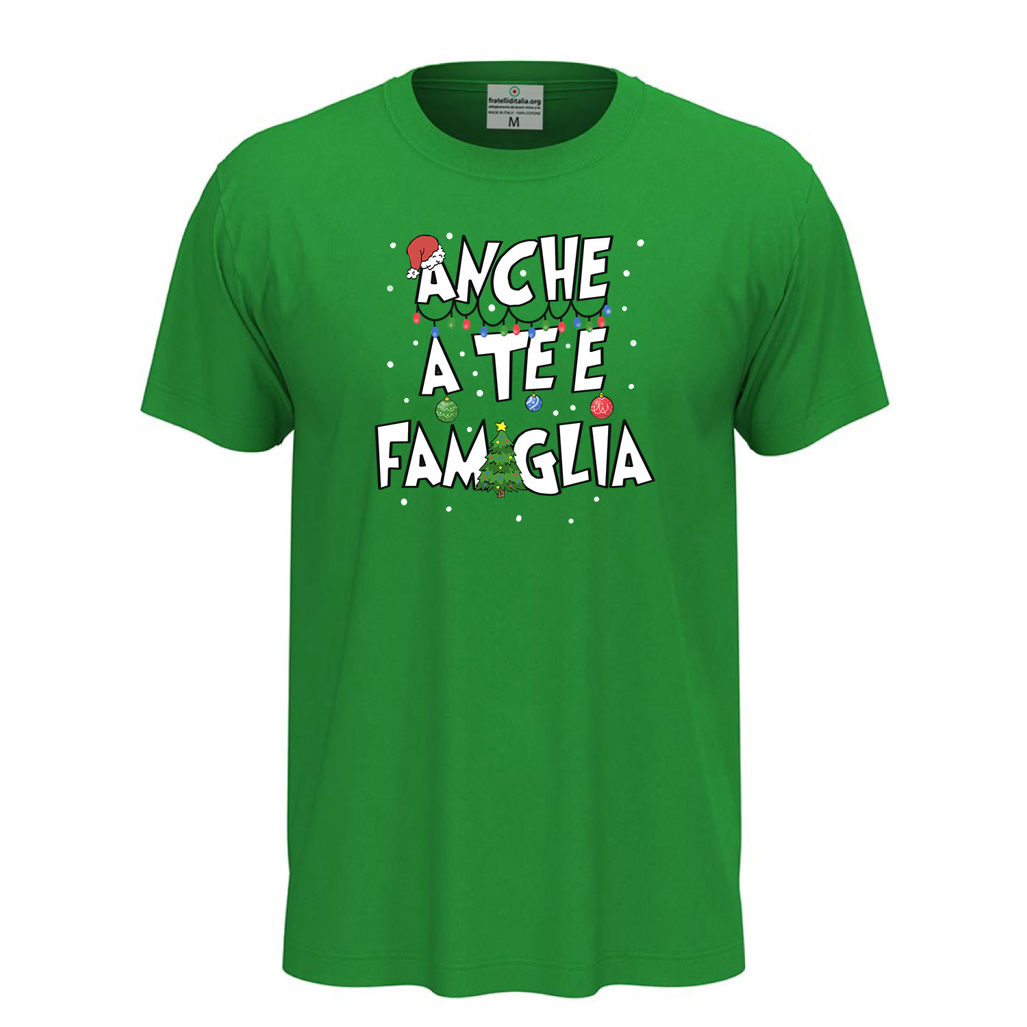 T-shirt maglietta mezza manica stampa natalizia abiti Natale uomo donna regalo cotone