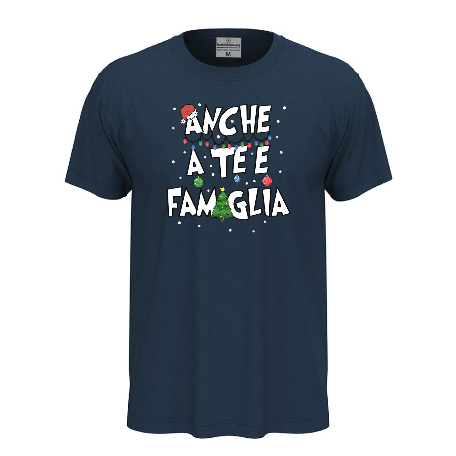 T-shirt maglietta mezza manica stampa natalizia abiti Natale uomo donna regalo cotone