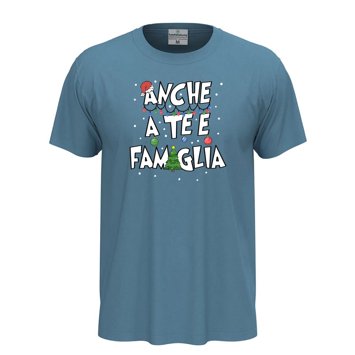 T-shirt maglietta mezza manica stampa natalizia abiti Natale uomo donna regalo cotone
