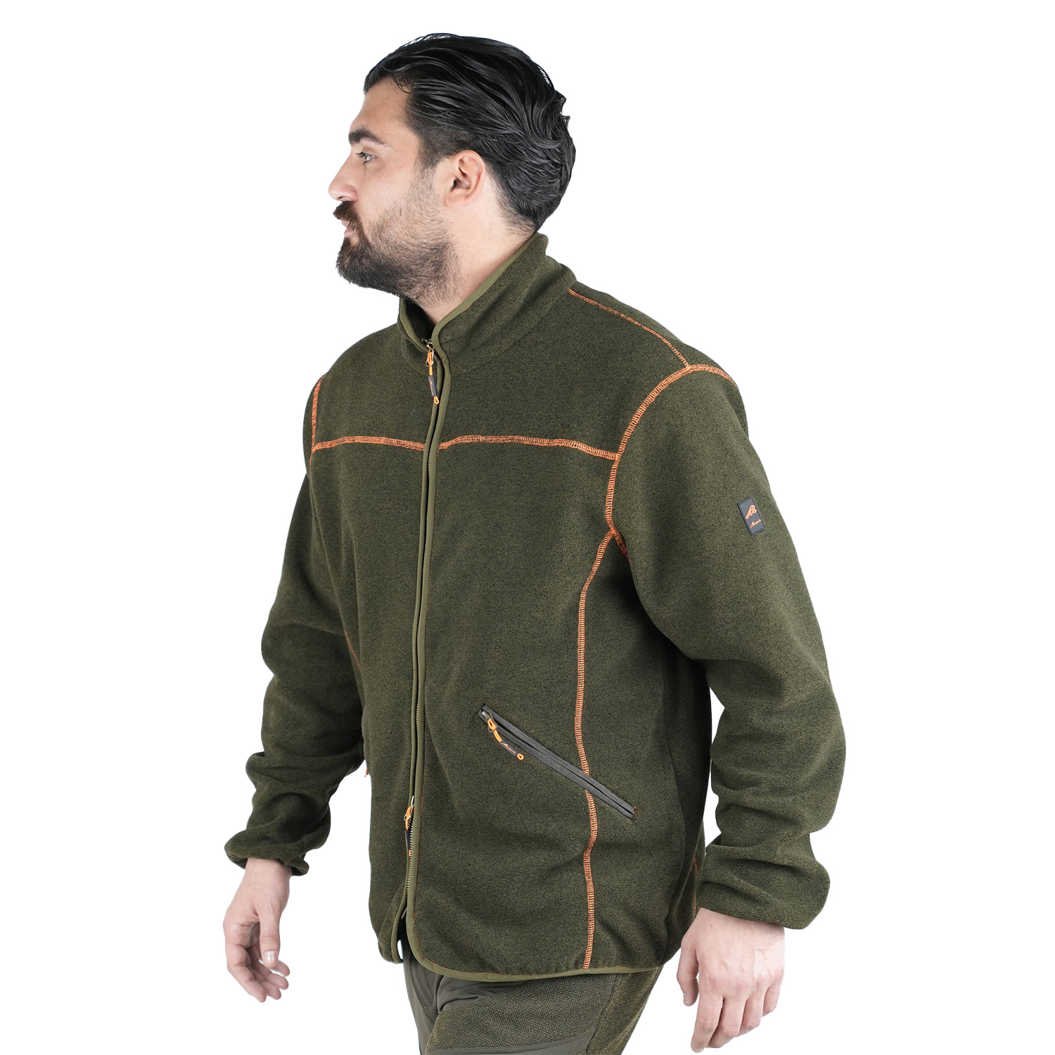 Giacca maglia pile tecnica cerniera traspirante caccia antivento abbigliamento sportivo