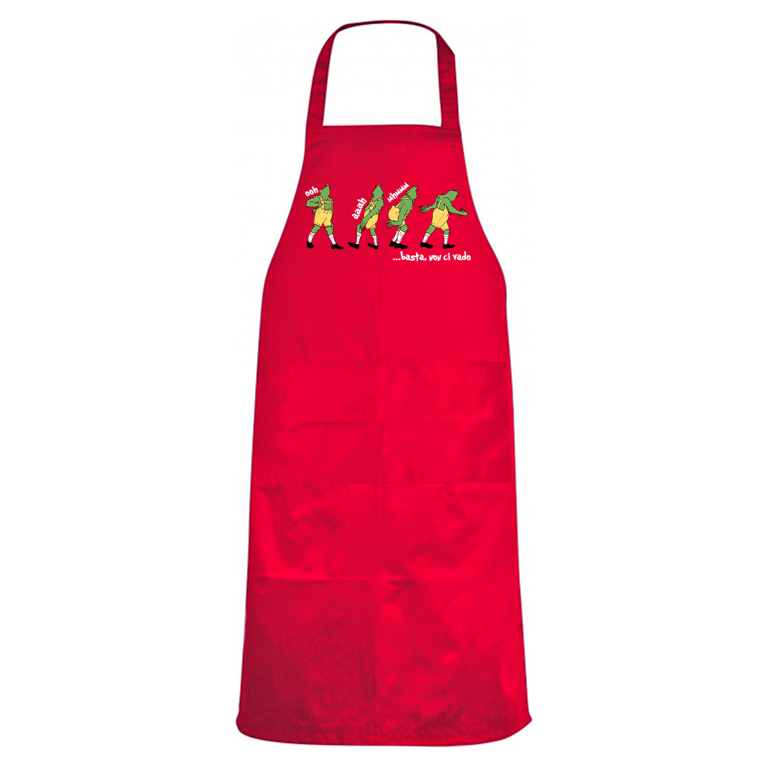 Grembiule cucina con stampa ristorante scuola laboratorio davantino cuoco chef Natale