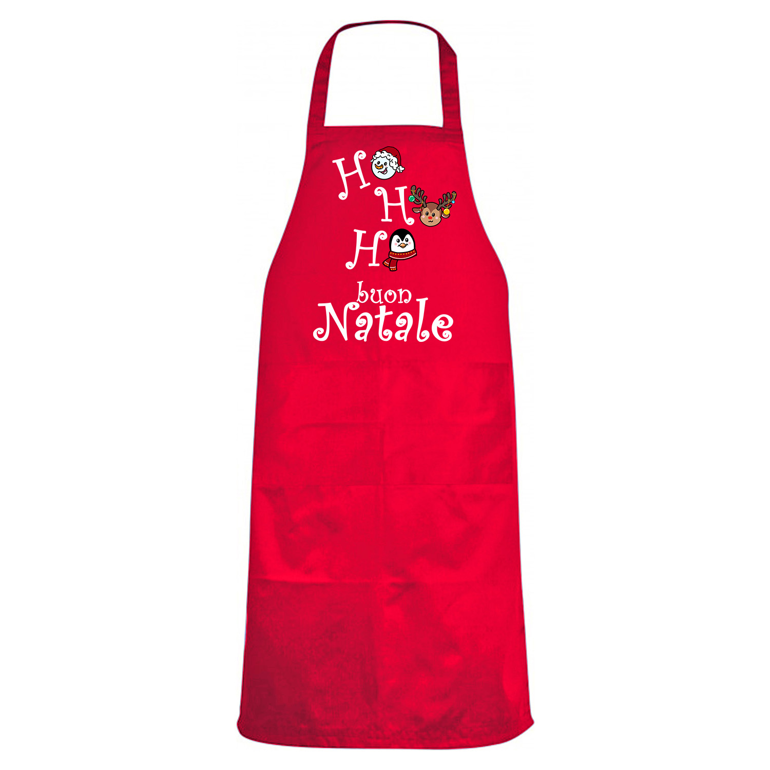 Grembiule da cucina Collo Decorazioni Natalizie Nativita\' Rosso Festa Buon Natale cotone