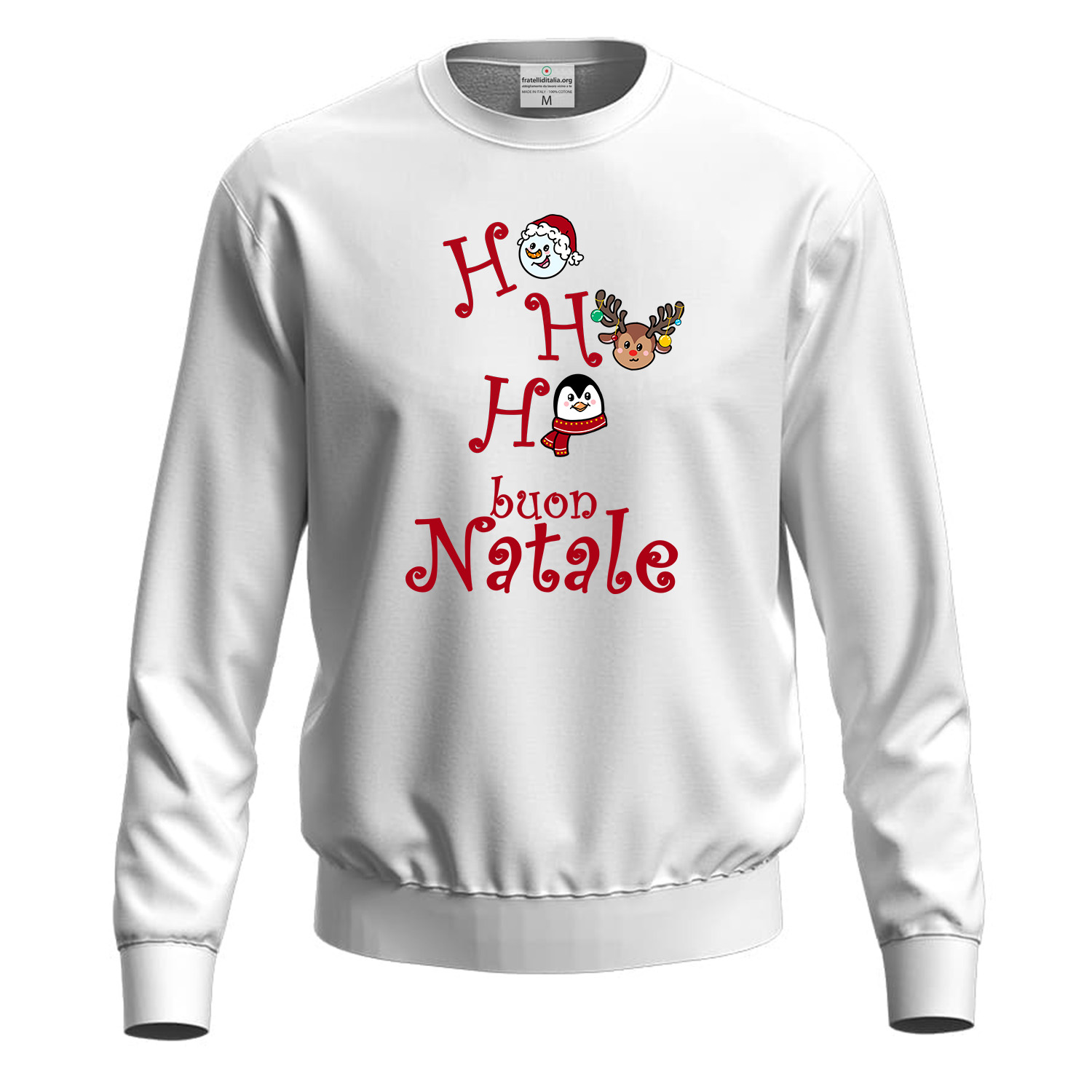 Unisex-Langarm-Sweatshirt mit Weihnachtsdruck, perfekt für Männer und Frauen