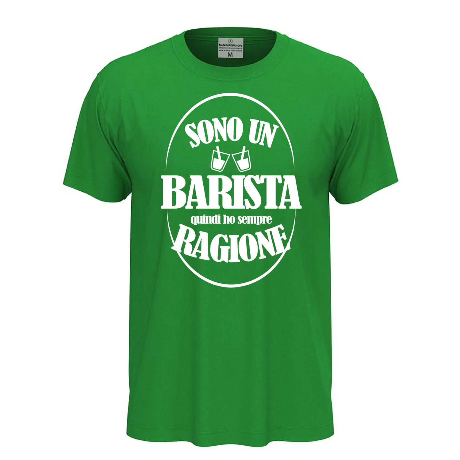T-shirt classica mezza manica IL BARISTA HA SEMPRE RAGIONE idea regalo idee regalo
