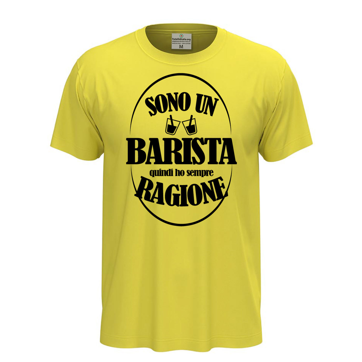 T-shirt classica mezza manica IL BARISTA HA SEMPRE RAGIONE idea regalo idee regalo
