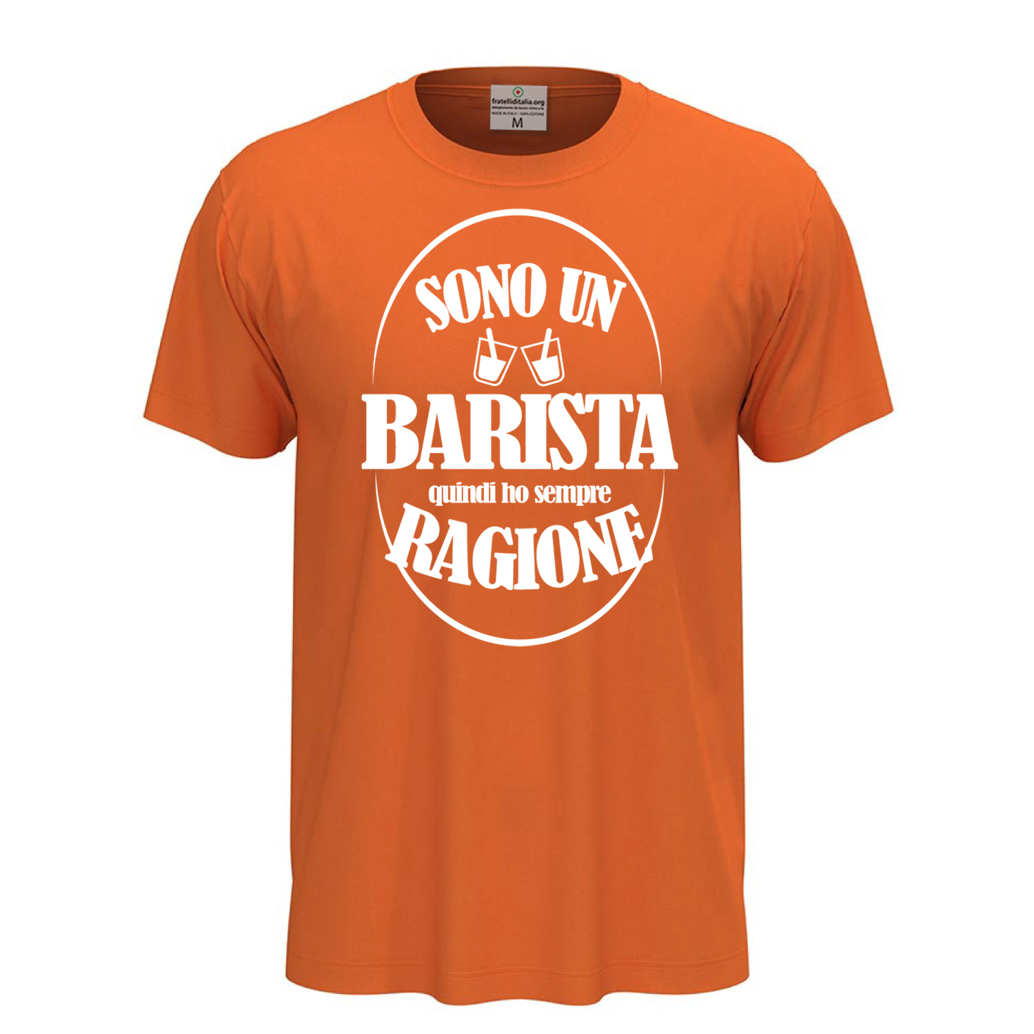 T-shirt classica mezza manica IL BARISTA HA SEMPRE RAGIONE idea regalo idee regalo