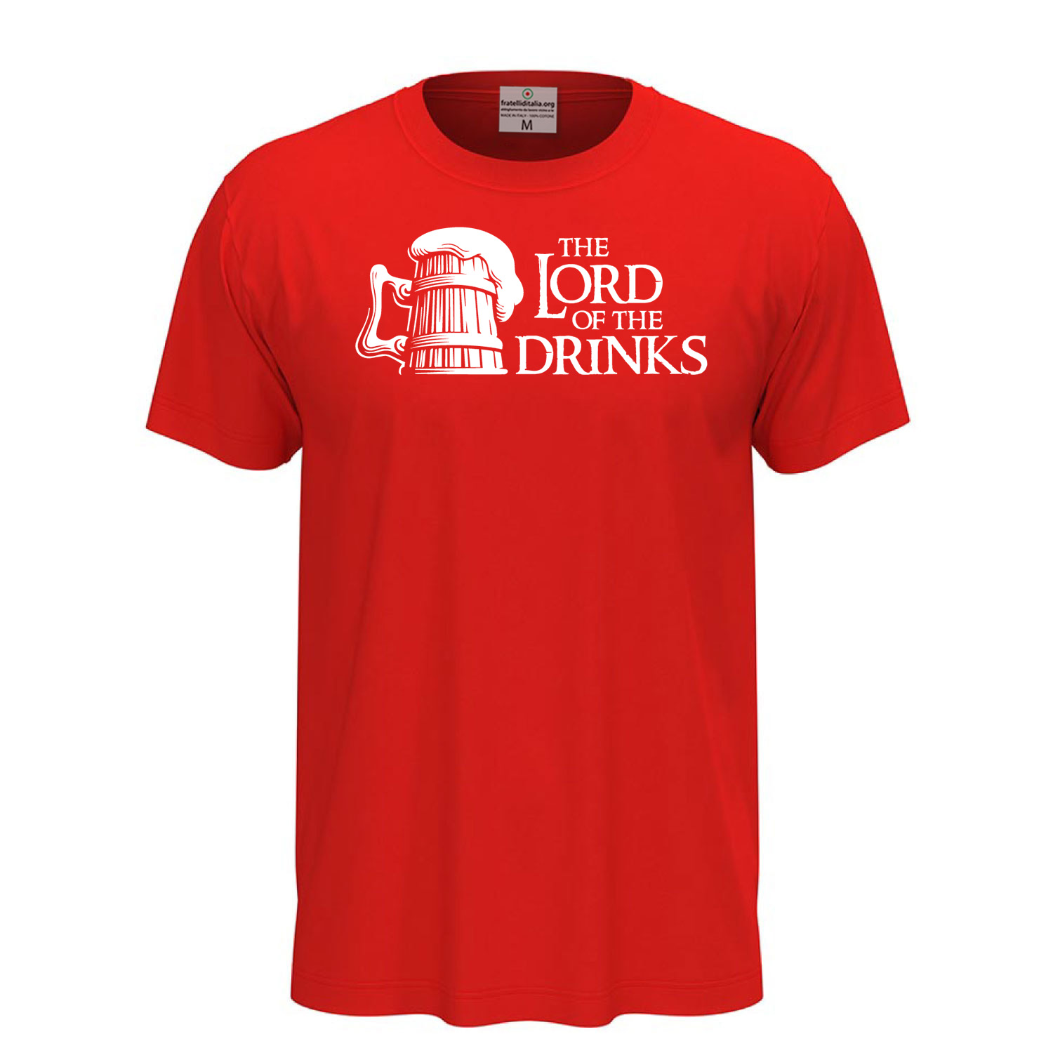 Klassisches T-Shirt mit halben Ärmeln und DTF-Aufdruck „Lord of the Drinks“, für Herren und Damen