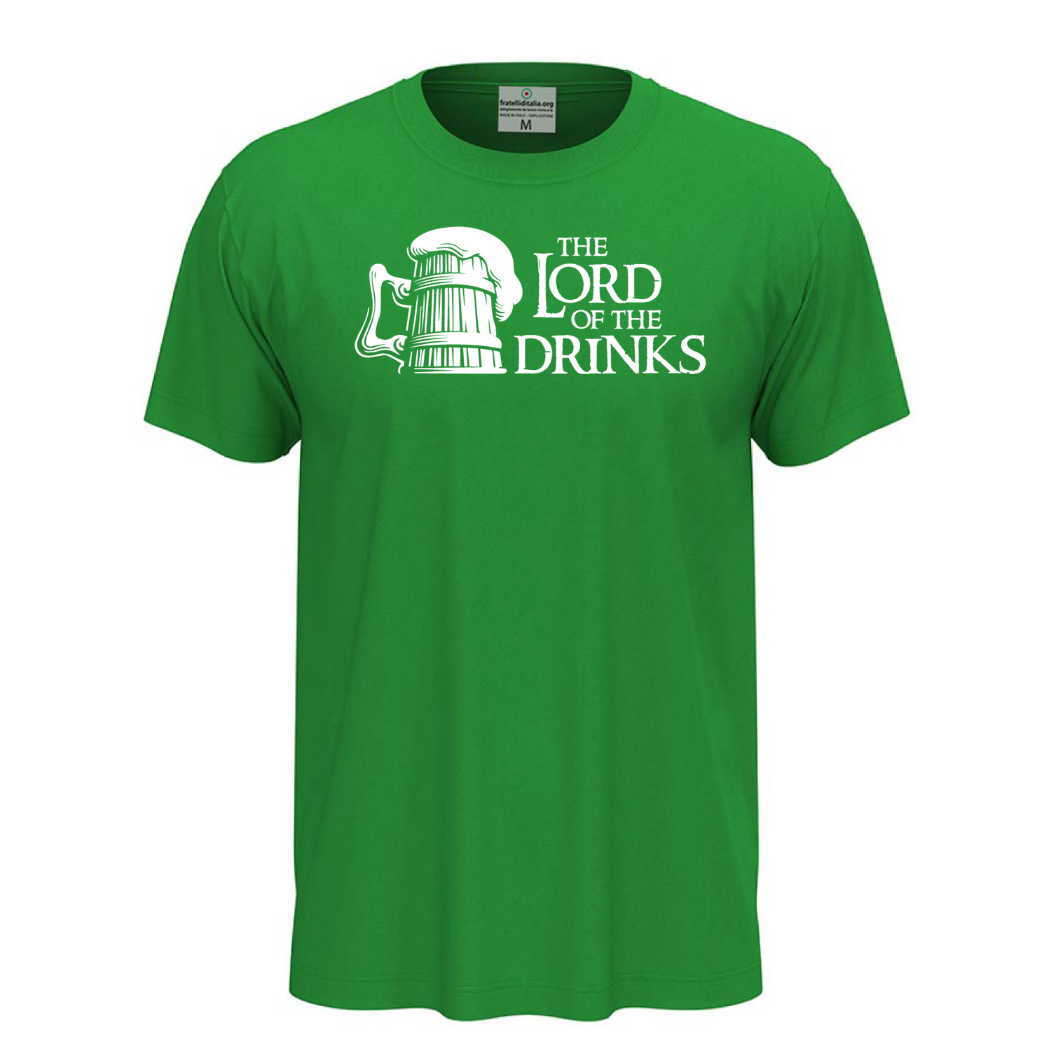 Klassisches T-Shirt mit halben Ärmeln und DTF-Aufdruck „Lord of the Drinks“, für Herren und Damen