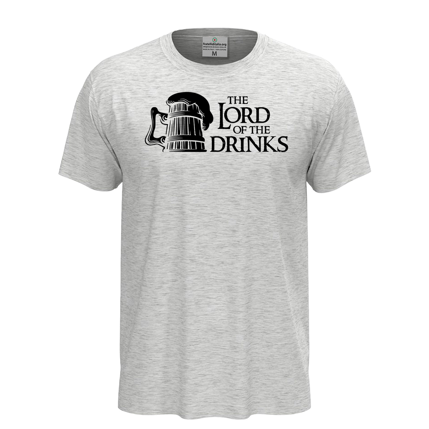 Klassisches T-Shirt mit halben Ärmeln und DTF-Aufdruck „Lord of the Drinks“, für Herren und Damen