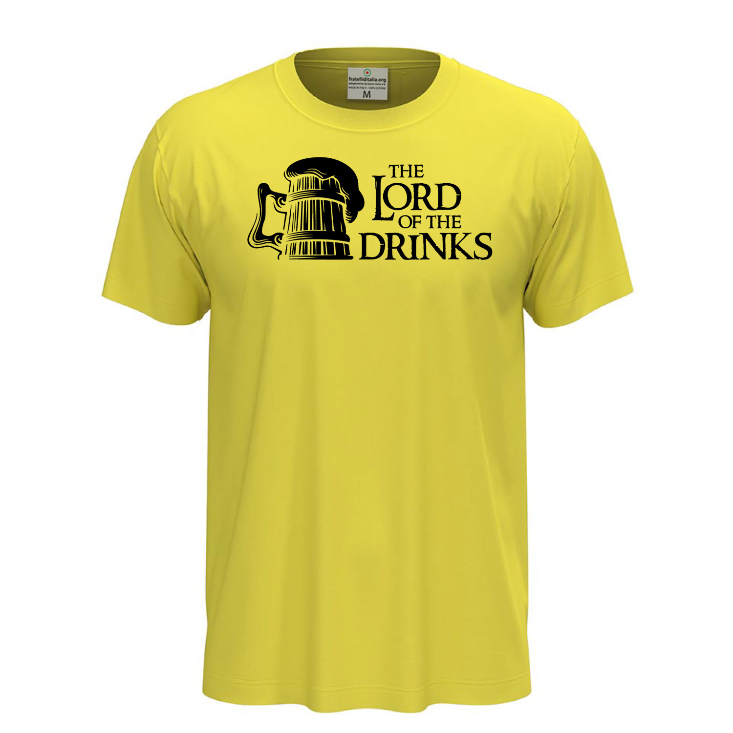 Klassisches T-Shirt mit halben Ärmeln und DTF-Aufdruck „Lord of the Drinks“, für Herren und Damen