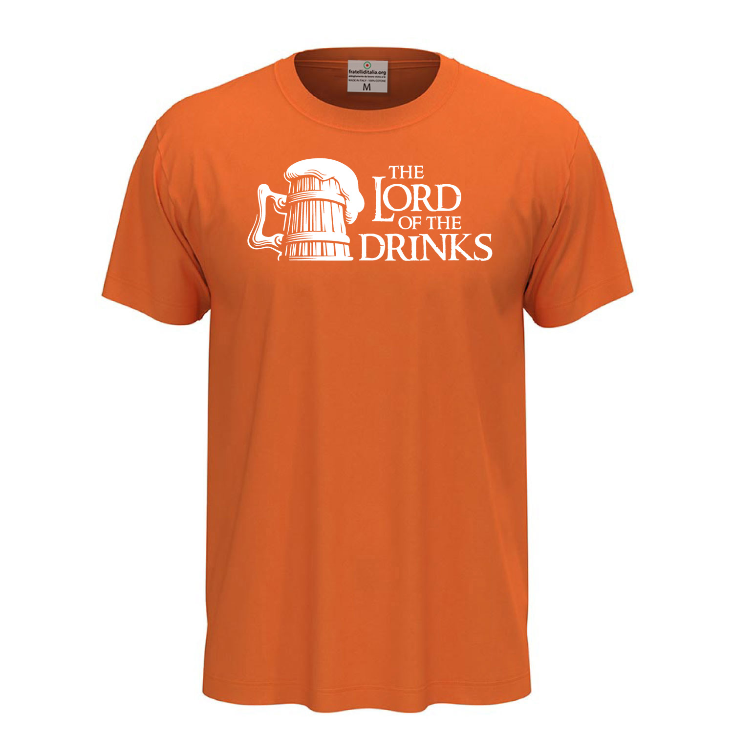 Klassisches T-Shirt mit halben Ärmeln und DTF-Aufdruck „Lord of the Drinks“, für Herren und Damen