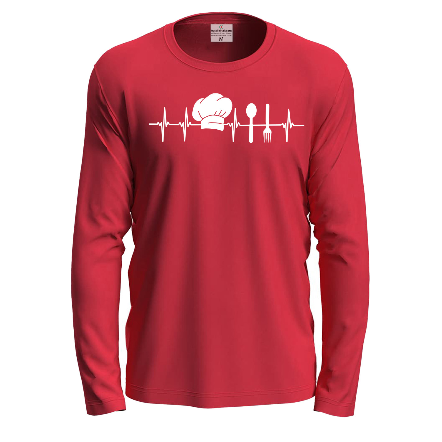 T-shirt classica a manica lunga con stampa DTF \