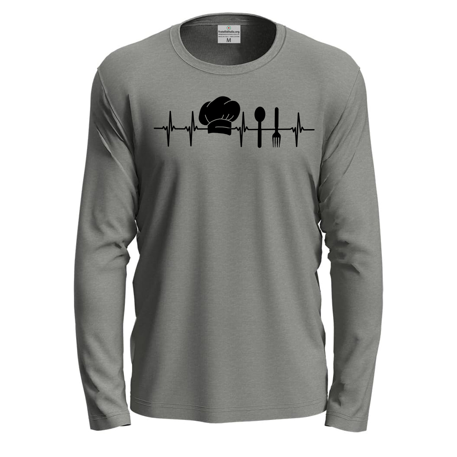 T-shirt classica a manica lunga con stampa DTF \